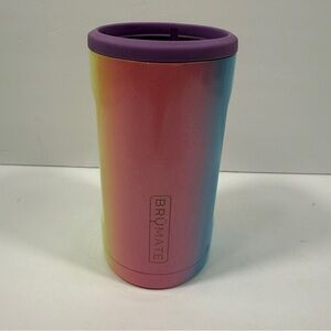 BrüMate Hopsulator Bott’l Glitter Rainbow Bottle Koozie EUC